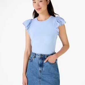 KATE SPADE Mix media lace top